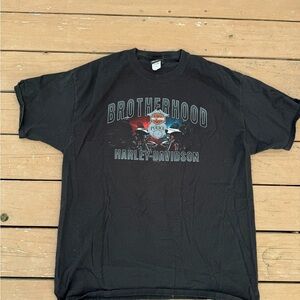 Harley-Davidson Black 'Brotherhood' Police Shield Graphic Tee